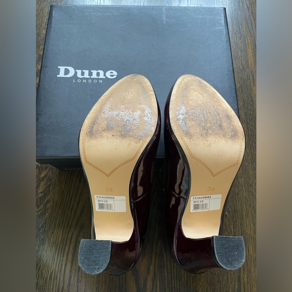 DUNE of London classic burgundy patent Mary Jane heels. - Picture 13 of 16